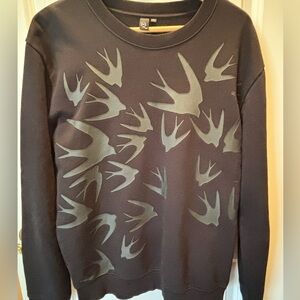 McQ Alexander McQueen Swallowtail Mens Medium Sweatshirt Black